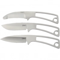 Набор из 3-х ножей фиксированным клинком CRKT BLACK FORK Hunting Knife Set, сталь 8Cr13MoV, цельнометаллические купить в 