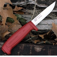 Нож Morakniv Basic 511, углеродистая сталь, пластик, красный купить в 