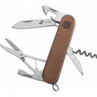 Нож перочинный Stinger 90 мм, 11 функций, коричневый купить в 