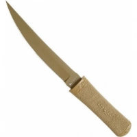 Нож с фиксированным клинком CRKT Hissatsu (Desert Tan), сталь 440А, рукоять пластик/резина купить в 