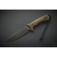 Нож с фиксированным клинком Spartan Blades Harsey Difensa, сталь CPM-S35VN Tungsten DLC, рукоять зеленая микарта, чехол черный купить в 