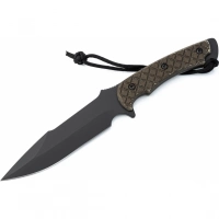 Нож с фиксированным клинком Spartan Blades Horkos, сталь CPM S35VN, рукоять зеленая микарта, чехол мультикам купить в 
