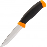 Нож с фиксированным лезвием Morakniv Companion Orange, сталь Sandvik 12C27, рукоять резина/пластик, оранжевый купить в 