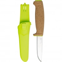 Нож с фиксированным лезвием Morakniv Floating Knife (S) Lime, сталь Sandvik 12C27, пробковая ручка купить в 