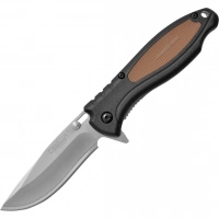 Нож складной Camillus Black TigerSharp, сталь 420J2, рукоять термопластик GFN, чёрно-коричневый купить в 