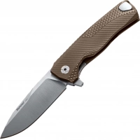 Нож складной LionSteel ROK B, сталь Bhler M390 Satin Finish, рукоять титан, бронзовый цвет купить в 