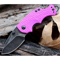 Нож складной Shuffle — KERSHAW 8700PURBW, сталь 8Cr13MoV c покрытием BlackWash™, рукоять текстурированный термопластик GFN фиолетового цвета купить в 