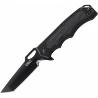 Складной нож CRKT 7050 Septimo, сталь 8Cr13MoV Black Oxide Finish Combo Edge, рукоять алюминий/резиновые вставки купить в 