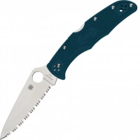 Складной нож Endura 4 Spyderco C10FSK390, сталь VG-10, рукоять FRN, синий купить в 