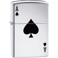 Зажигалка ZIPPO Armor™  Туз с покрытием High Polish Chrome купить в 