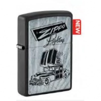 Зажигалка ZIPPO Car Design с покрытием Black Matte, латунь/сталь, черная купить в 