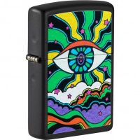 Зажигалка ZIPPO Design с покрытием Black Matte, латунь/сталь купить в 