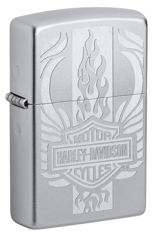 Зажигалка ZIPPO Harley-Davidson® c покрытием Satin Chrome™, латунь/сталь