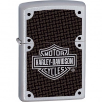 Зажигалка ZIPPO Harley-Davidson®, латунь/сталь с покрытием Satin Chrome™, серебристая, 36x12x56 мм купить в 