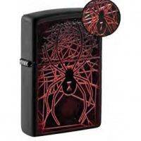 Зажигалка ZIPPO Spider Design с покрытием Black Matte, латунь/сталь, чёрная, матовая купить в 