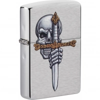 Зажигалка ZIPPO Woodchuck Cherry с покрытием Brushed Chrome, латунь/сталь купить в 